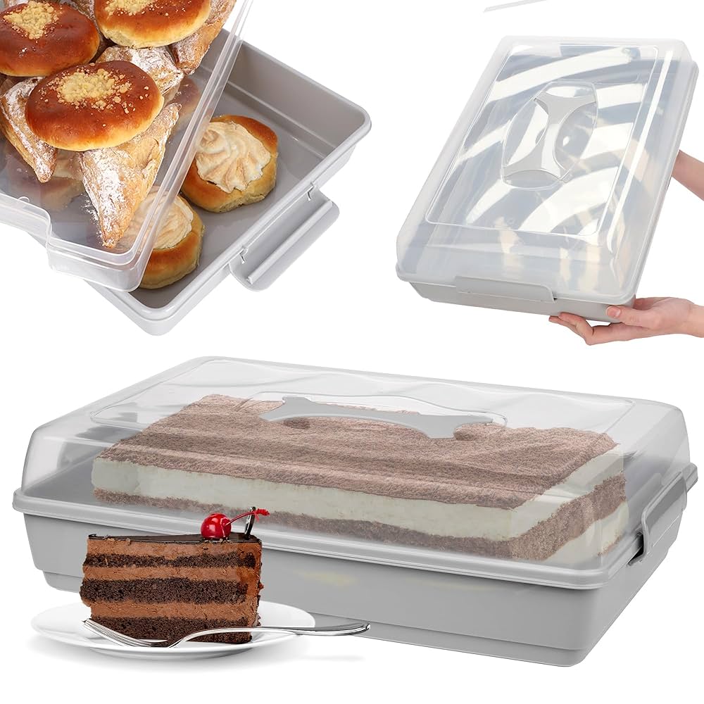 LA BOÎTE À GÂTEAUX KADAX Boîte à gâteau, à muffins, avec couvercle et poignée
